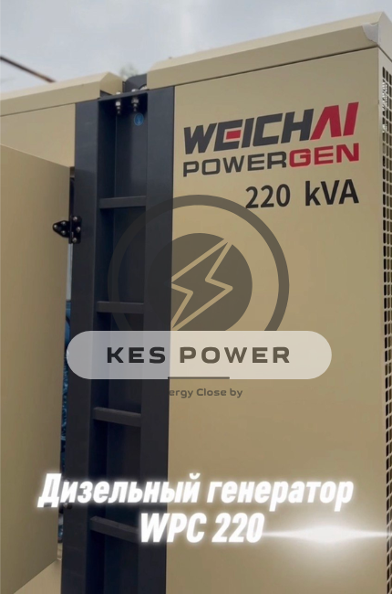 Дизельный генератор WPG 220 в кожухе для школы в Туркестанской области Дизельный генератор WPG 220 в кожухе для школы в Туркестанской области